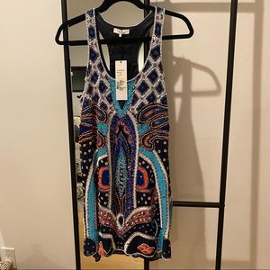 NWT Parker beaded mini dress